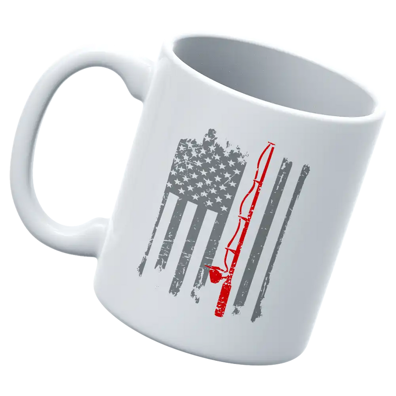 Fishing Rod American Flag 11oz Mug